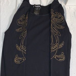 Bebe black dress with sequin design
